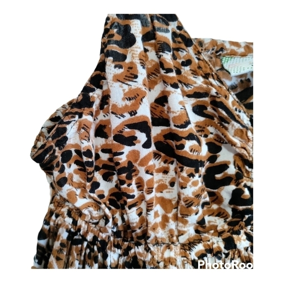 Cyn by Cynthia Mehr Cheetah print baby doll mini dress lg/xl - Picture 5 of 7